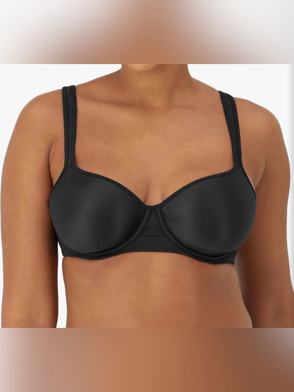Bali Women's One Smooth U Ultra Light Minimizer Underwire Bra Df3490 black 38C